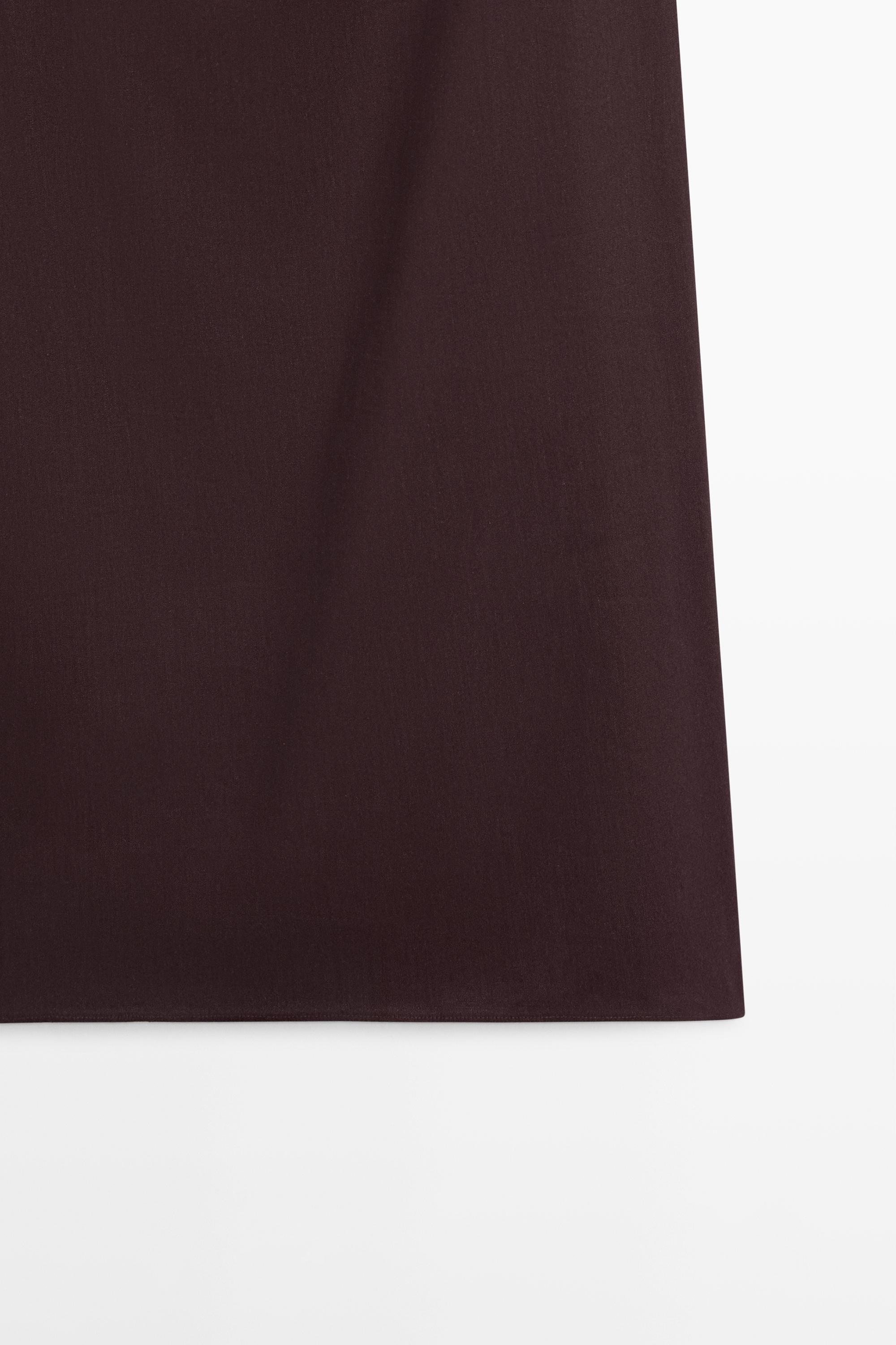 Asymmetric linen blend dress